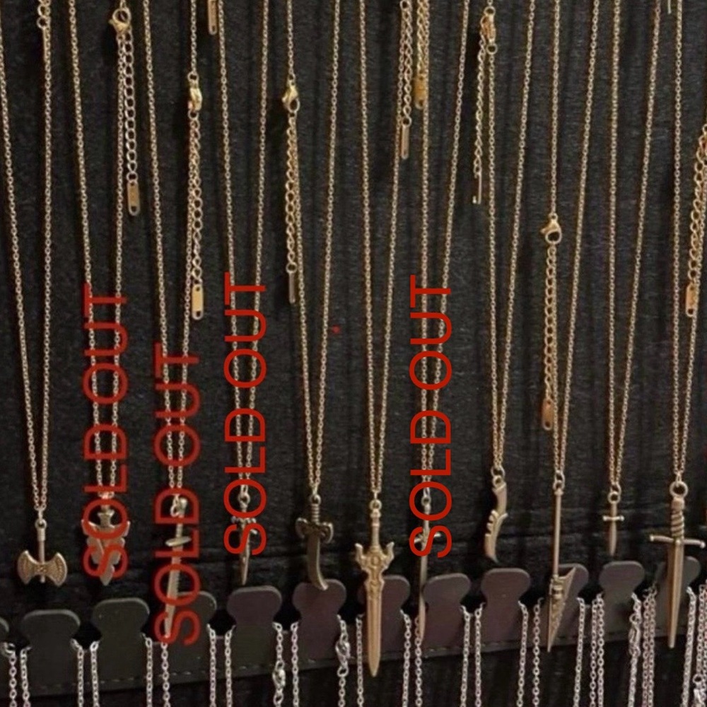 Gold Sword Necklaces
